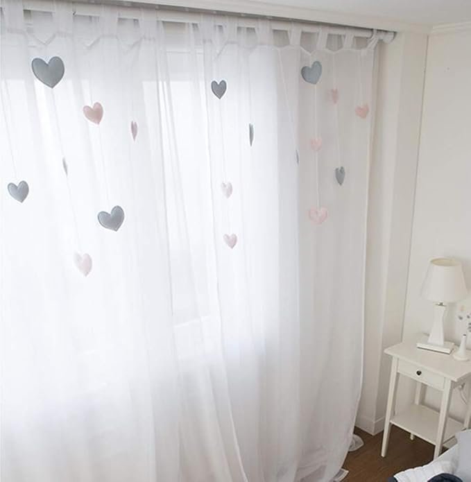 Cortinas con corazones
